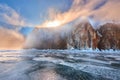 Baikal Lake in winter Royalty Free Stock Photo